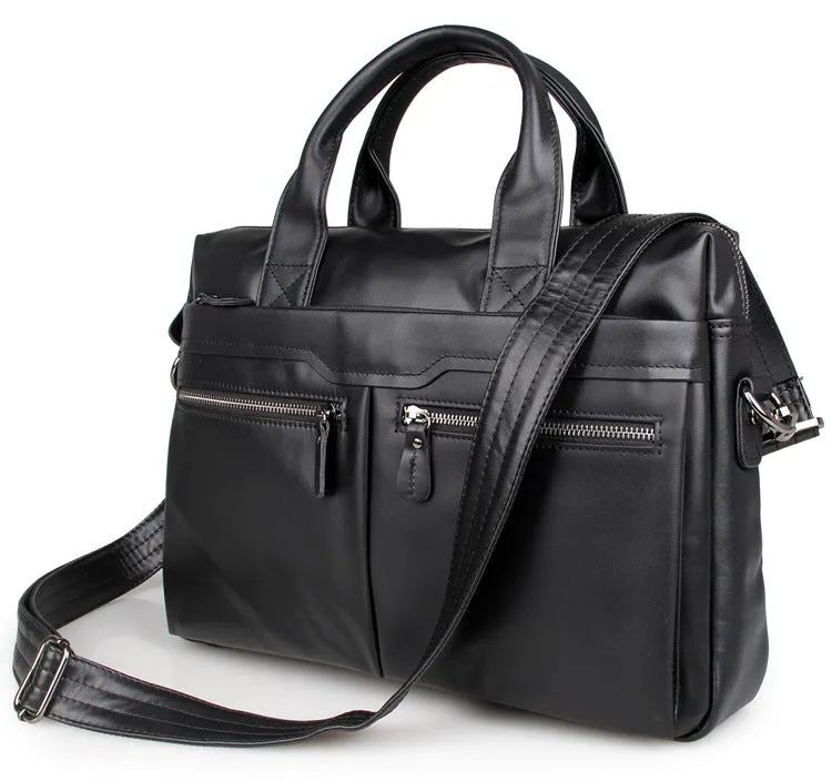 ROCKCOW Handmade Top Grain Leather Briefcase Men's Business Laptop Bag Handbags 7122