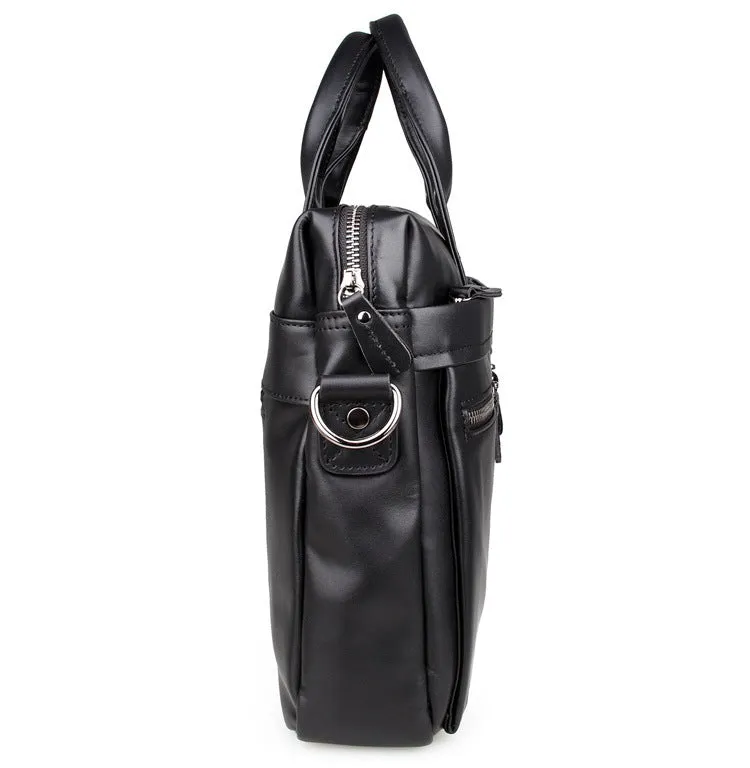 ROCKCOW Handmade Top Grain Leather Briefcase Men's Business Laptop Bag Handbags 7122