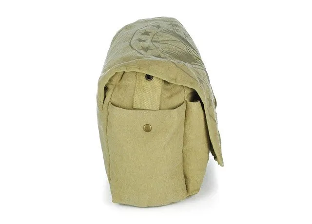 Rothco Bags: Vintage Canvas Messenger Bag w/ Exploded Army Eagle Print