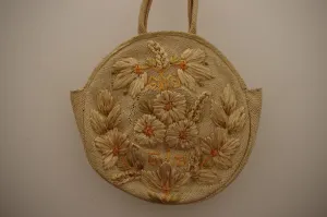 Round & Round Straw Vintage Bag