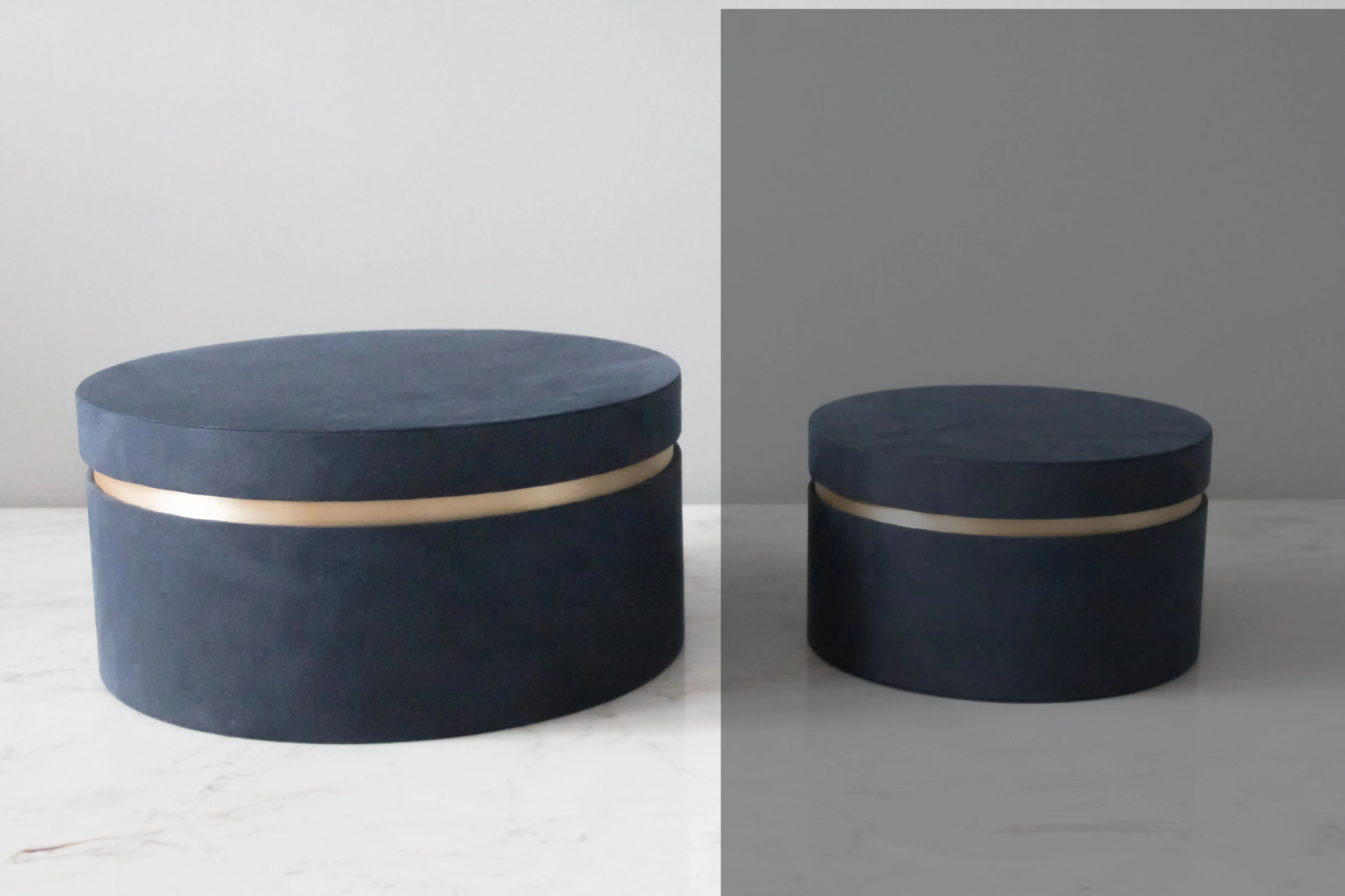 Round Velvet Packaging Box With Smooth Edge (7 Colors available)
