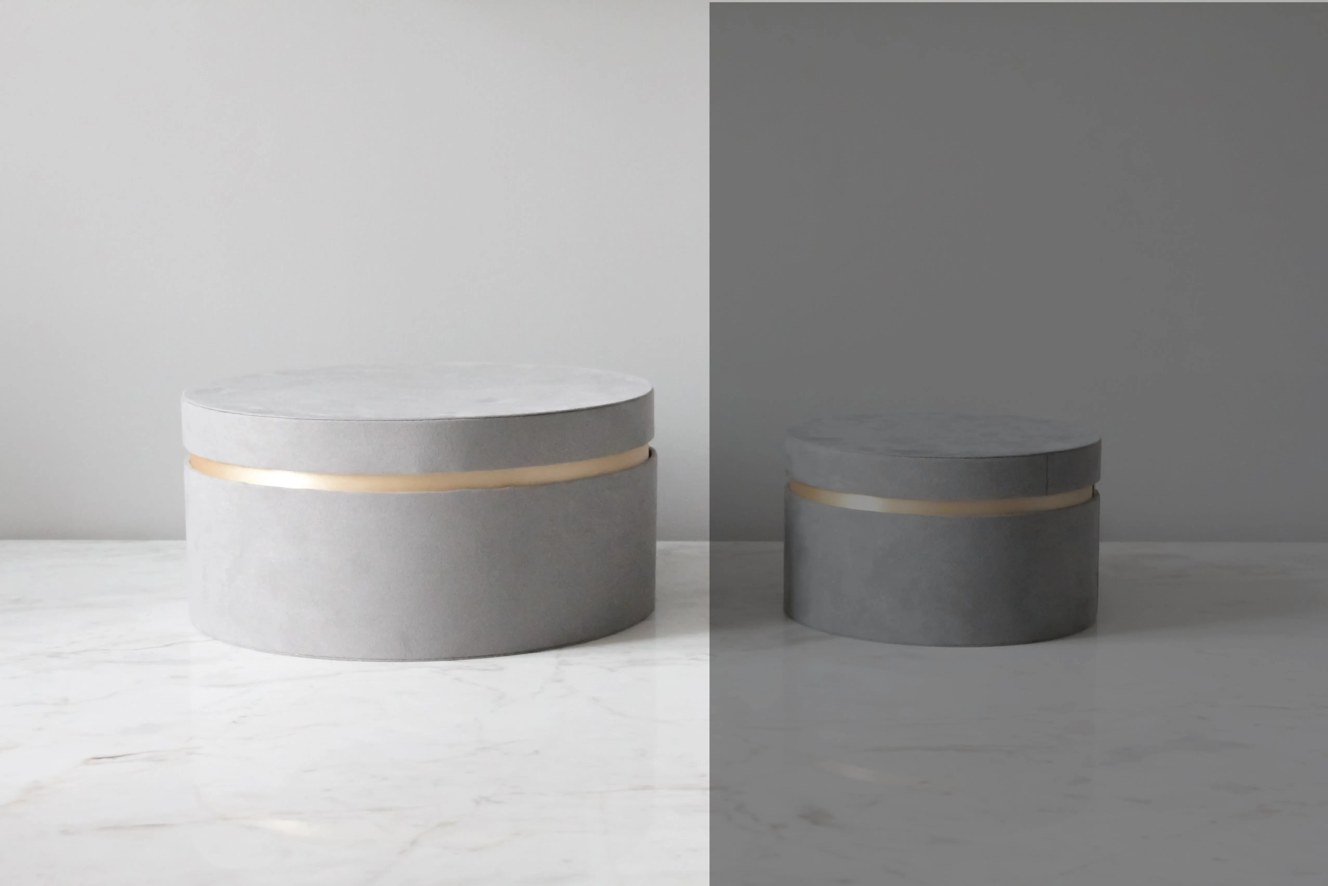 Round Velvet Packaging Box With Smooth Edge (7 Colors available)