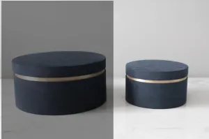 Round Velvet Packaging Box With Smooth Edge (7 Colors available)