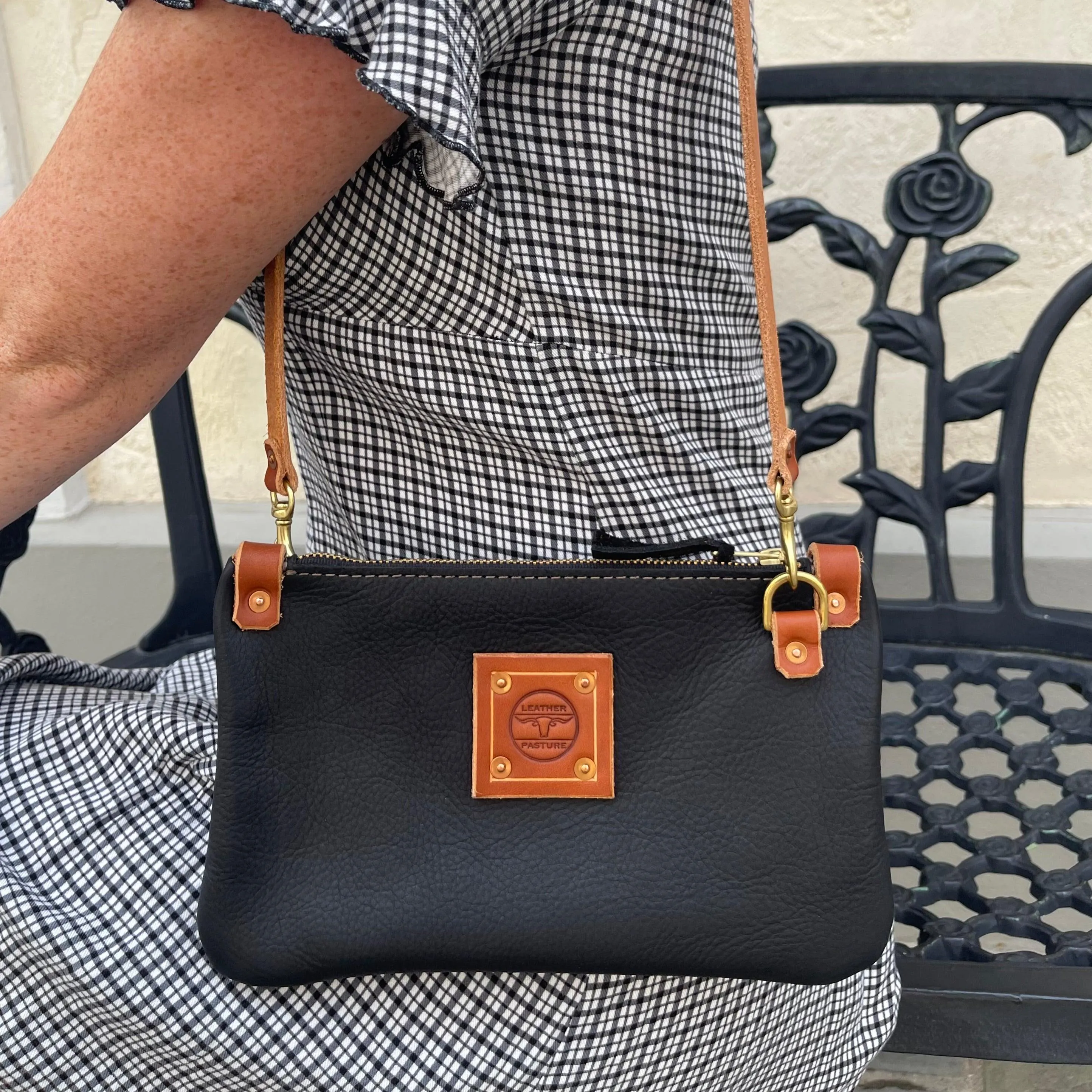 RTS- Micro Messenger Bag in Black