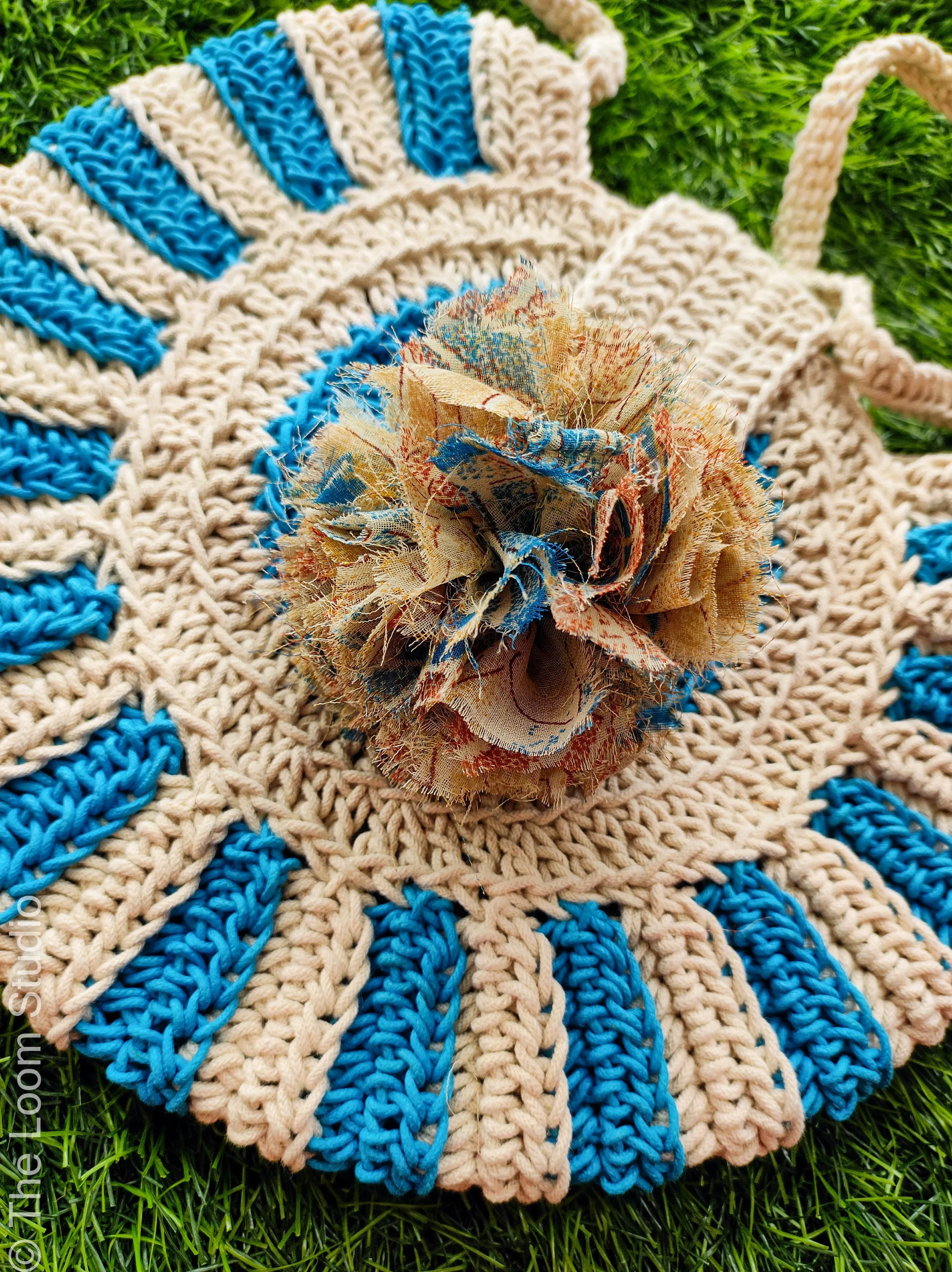 Sage Boho Hand Crochet Shoulder Bag