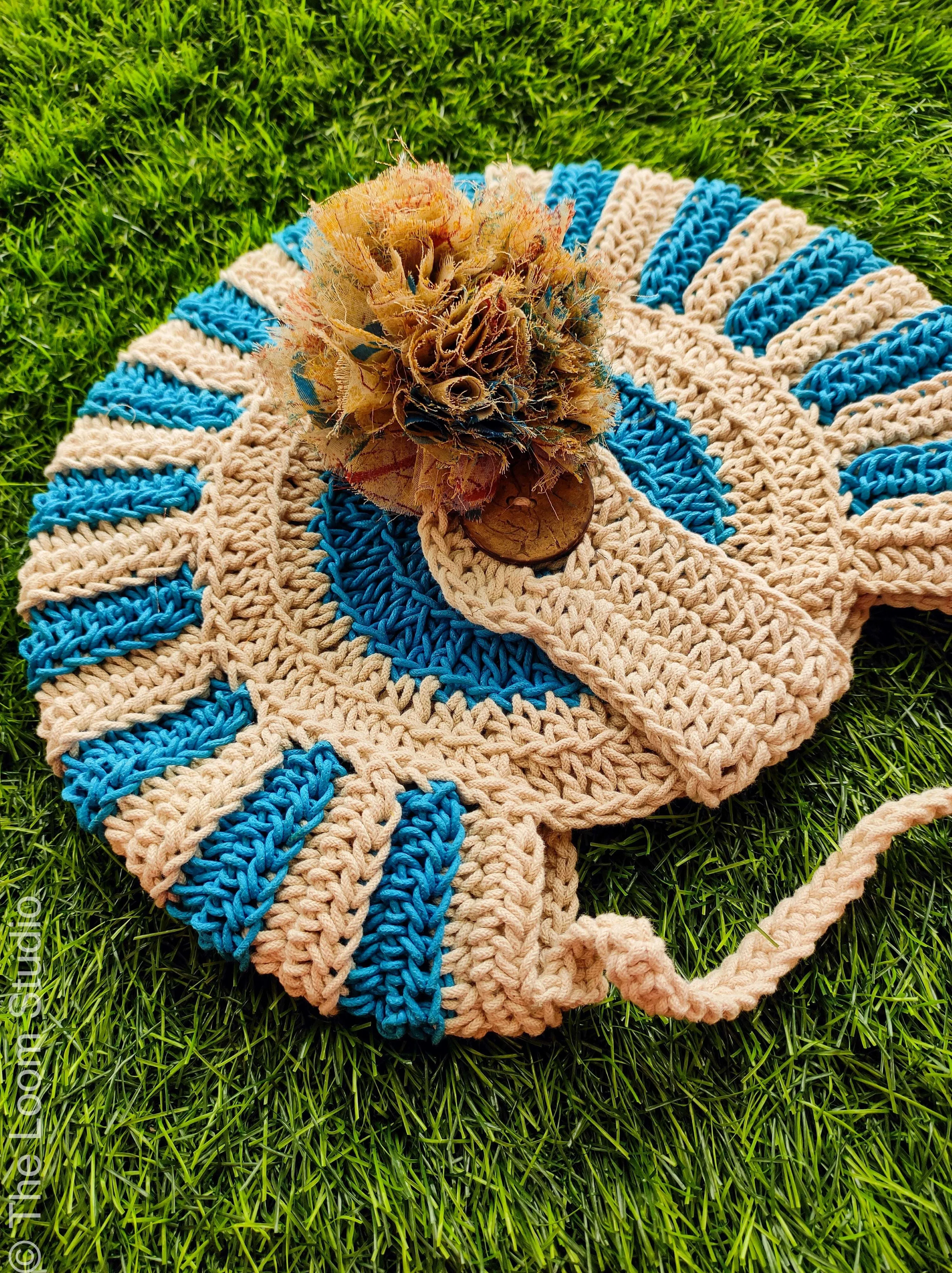 Sage Boho Hand Crochet Shoulder Bag