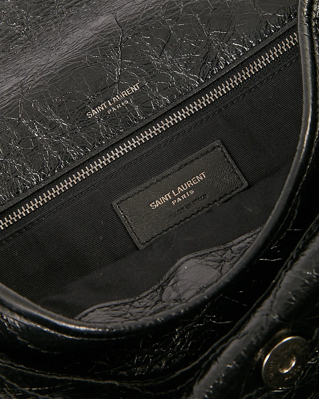 Saint Laurent Black Large Monogram Niki Matelassé Shoulder Bag