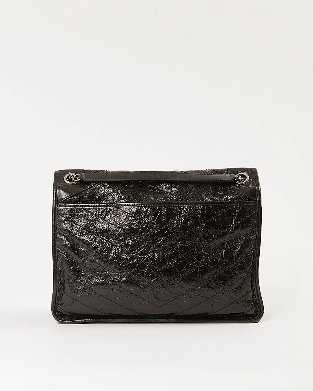 Saint Laurent Black Large Monogram Niki Matelassé Shoulder Bag