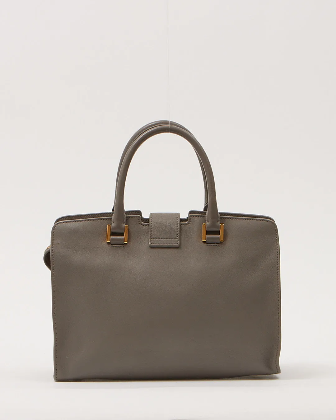 Saint Laurent Grey Small Monogram Cabas Tote Bag