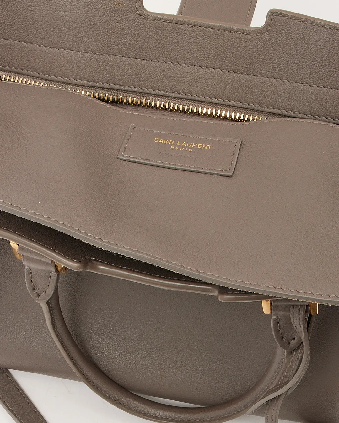 Saint Laurent Grey Small Monogram Cabas Tote Bag