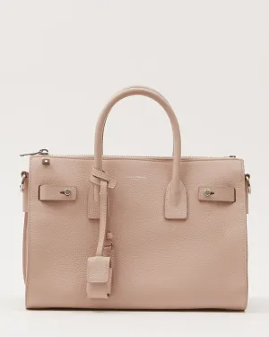 Saint Laurent Pale Pink Leather Baby Sac De Jour Souple Bag