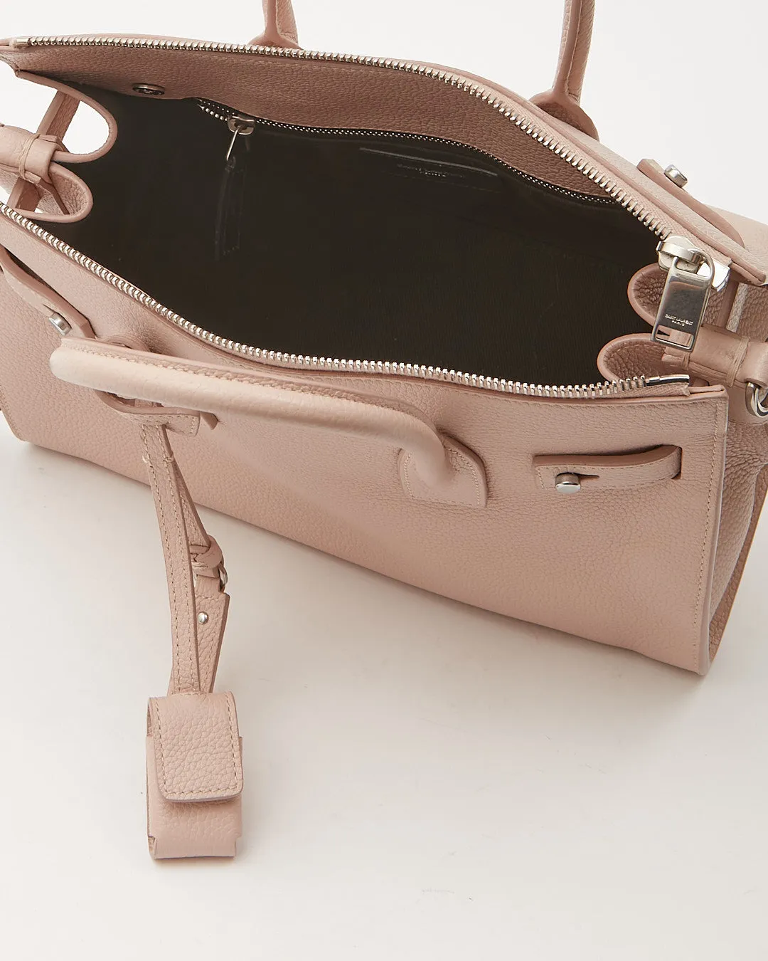 Saint Laurent Pale Pink Leather Baby Sac De Jour Souple Bag
