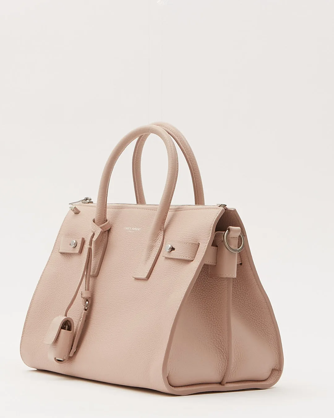 Saint Laurent Pale Pink Leather Baby Sac De Jour Souple Bag