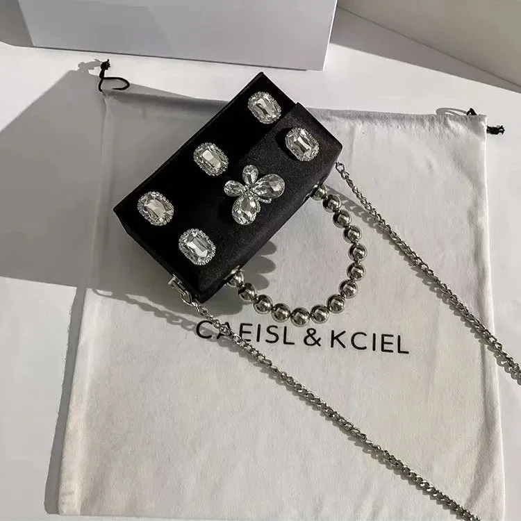 Satin Square Diamond Purse