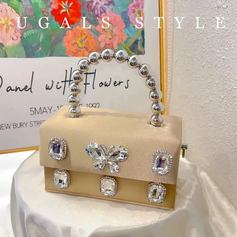 Satin Square Diamond Purse