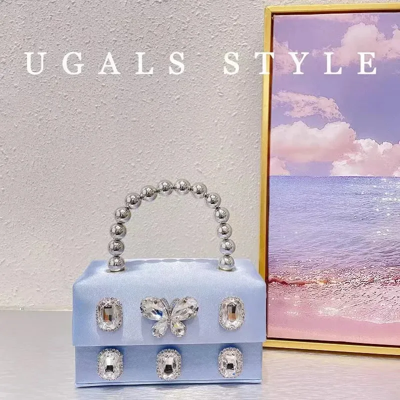 Satin Square Diamond Purse