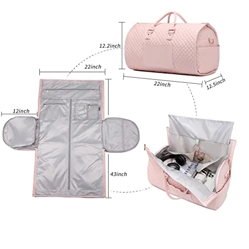 Seyfocnia Convertible Carry on Leather Garment Bag for Women