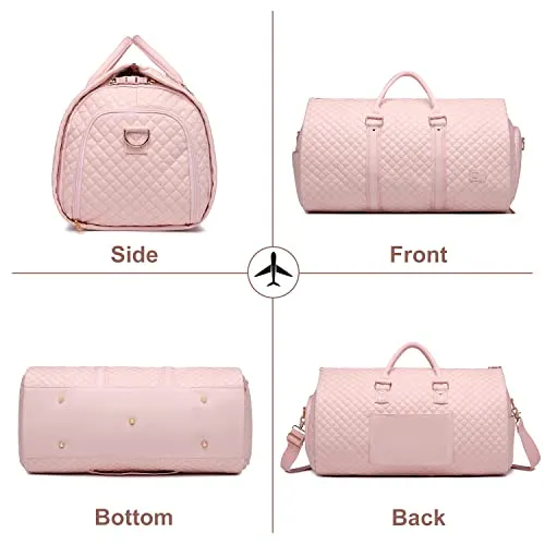Seyfocnia Convertible Carry on Leather Garment Bag for Women