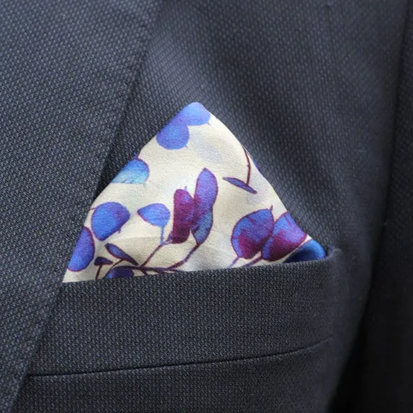 Silk Pocket Square Hand Painted Honesty