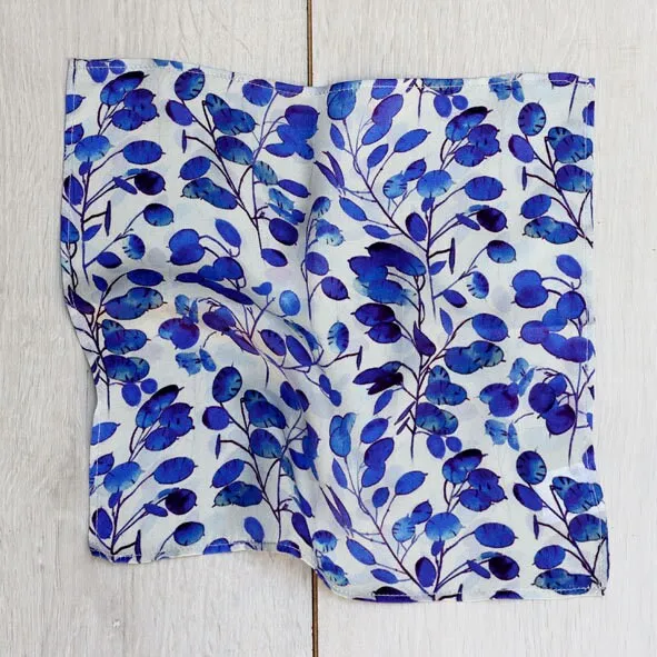 Silk Pocket Square Hand Painted Honesty