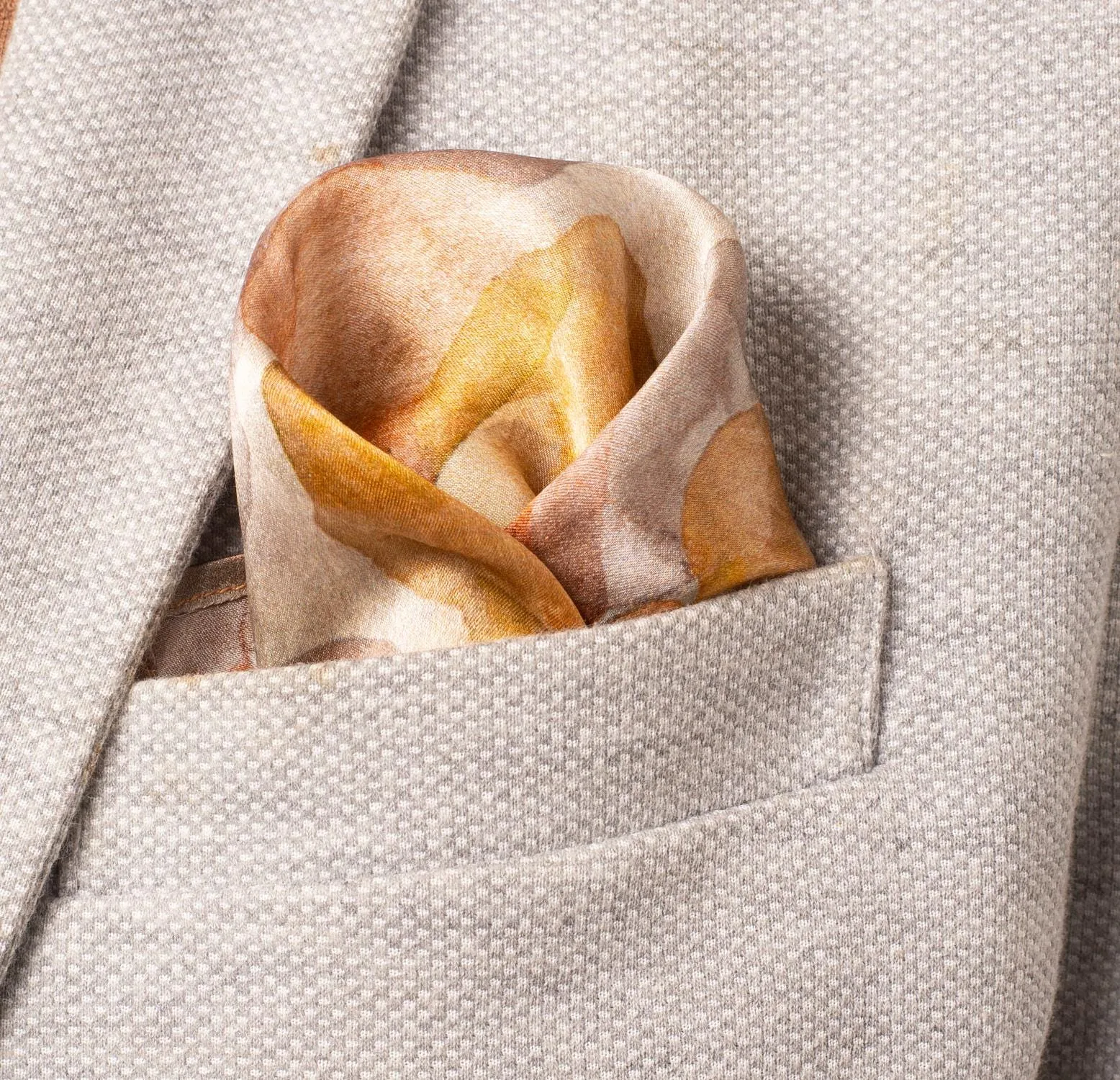 Silk Pocket Square Hand Painted organic