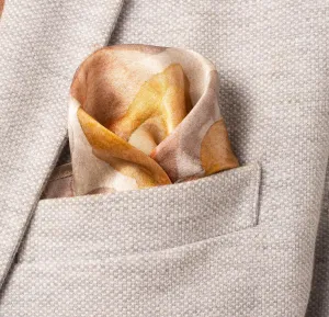 Silk Pocket Square Hand Painted organic