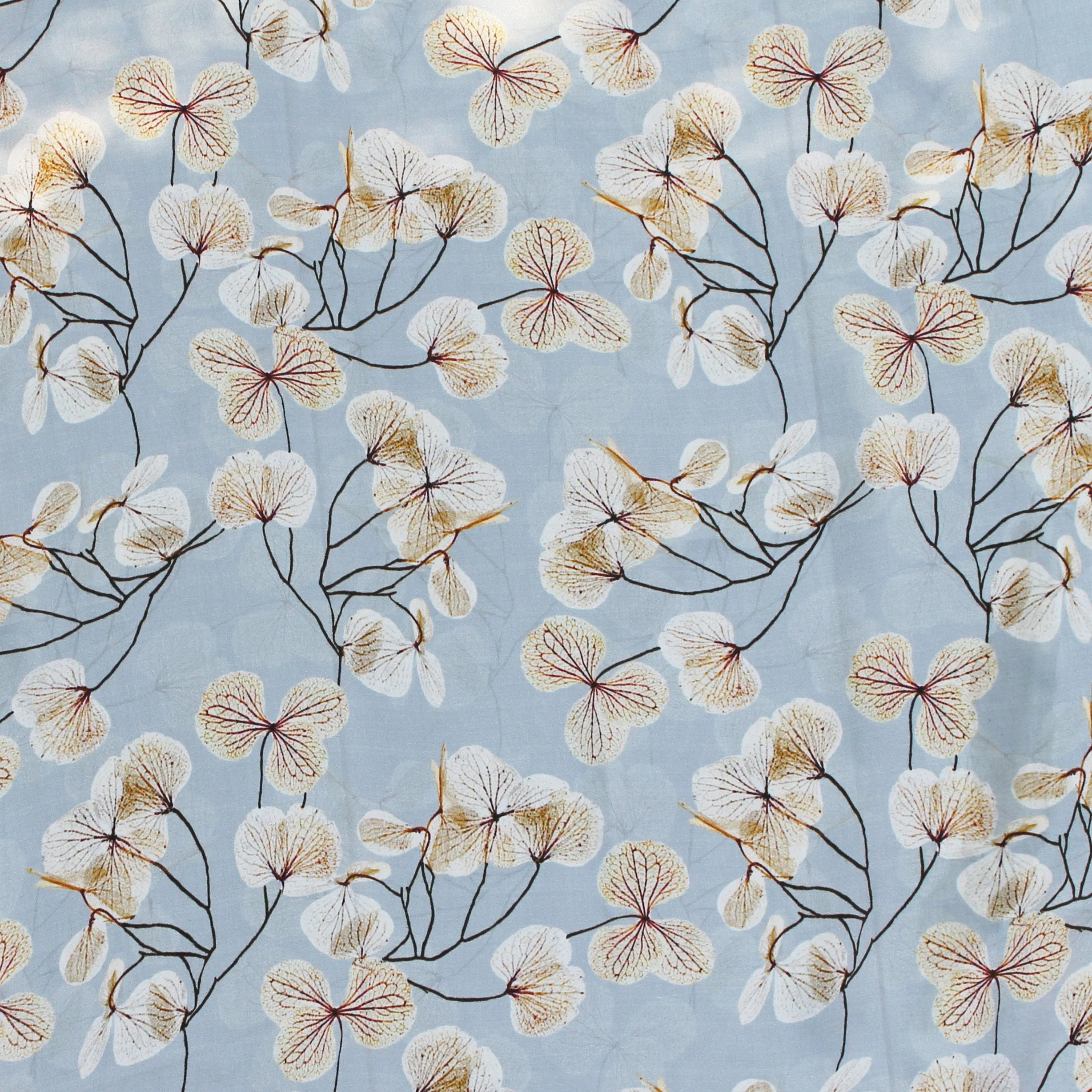 Silk Pocket Square Hand Painted skeletal leaves