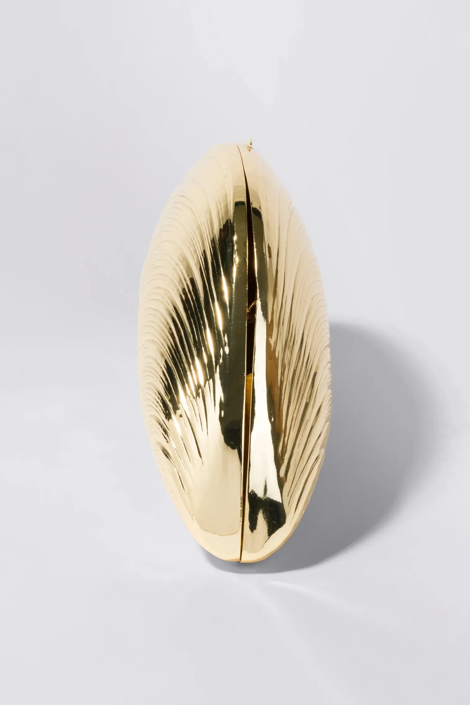 SIMKHAI BRIDGET METAL OYSTER SHELL CLUTCH