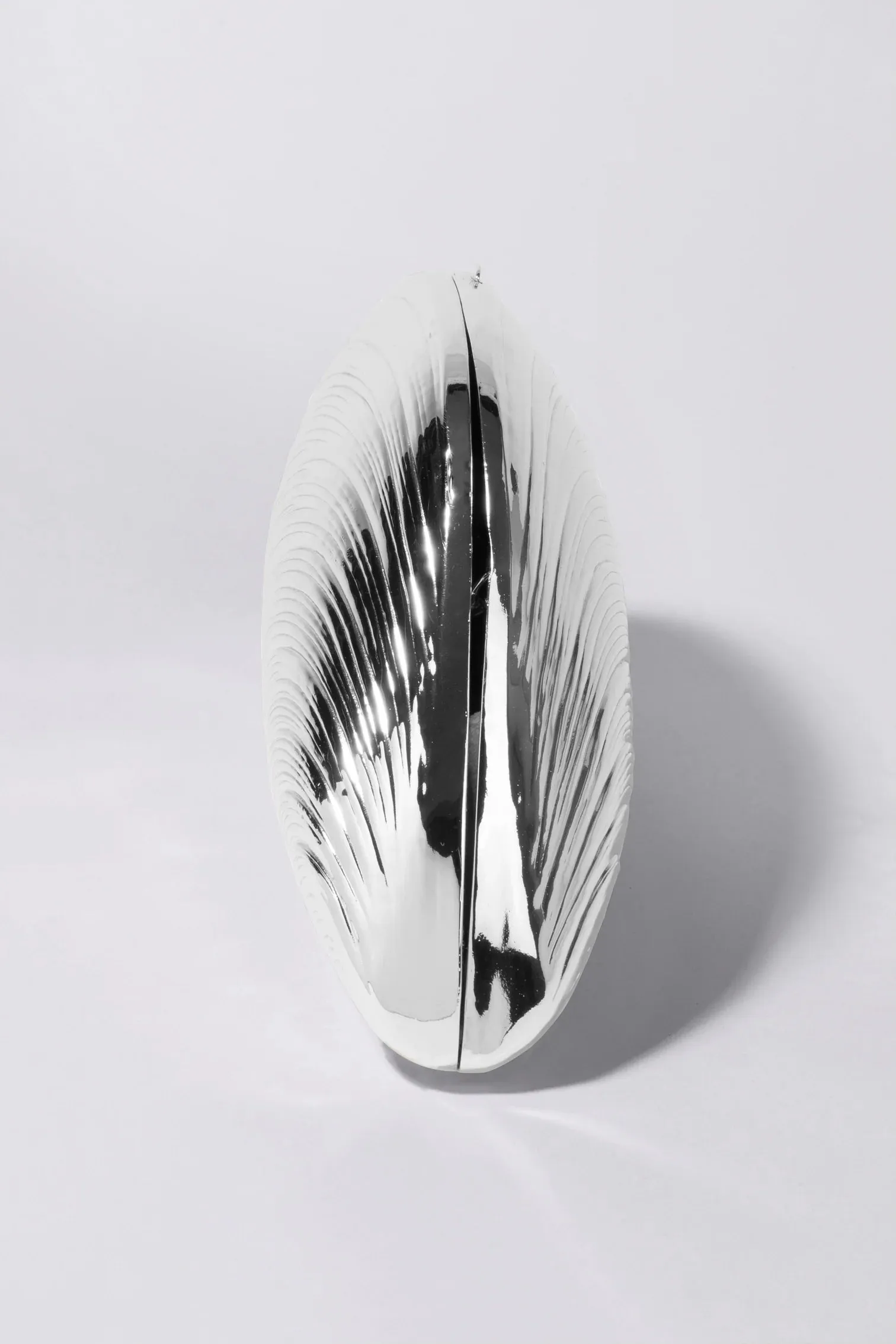 SIMKHAI BRIDGET METAL OYSTER SHELL CLUTCH