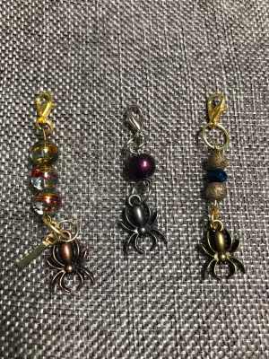 Small Spider Zip Charm