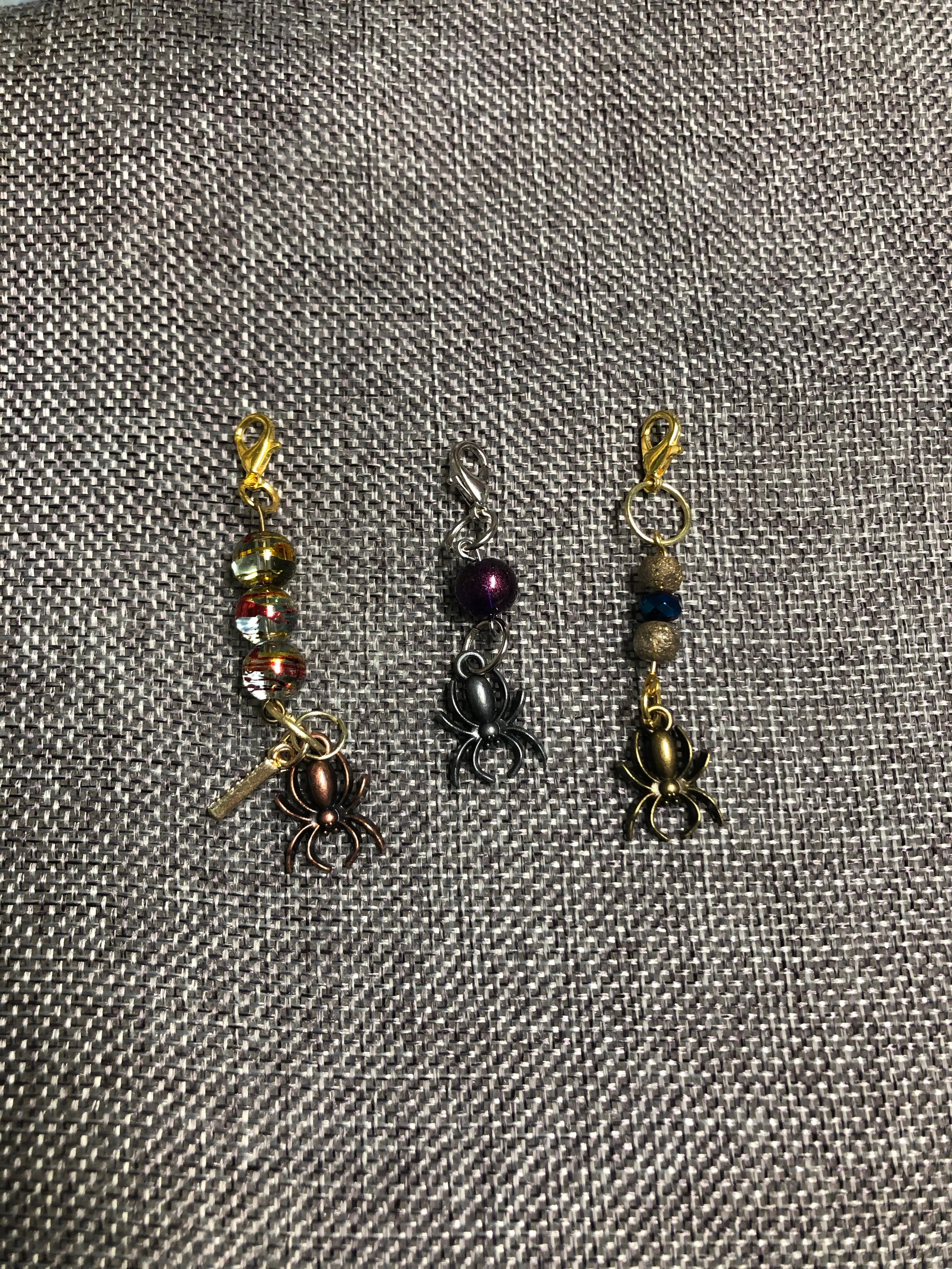 Small Spider Zip Charm