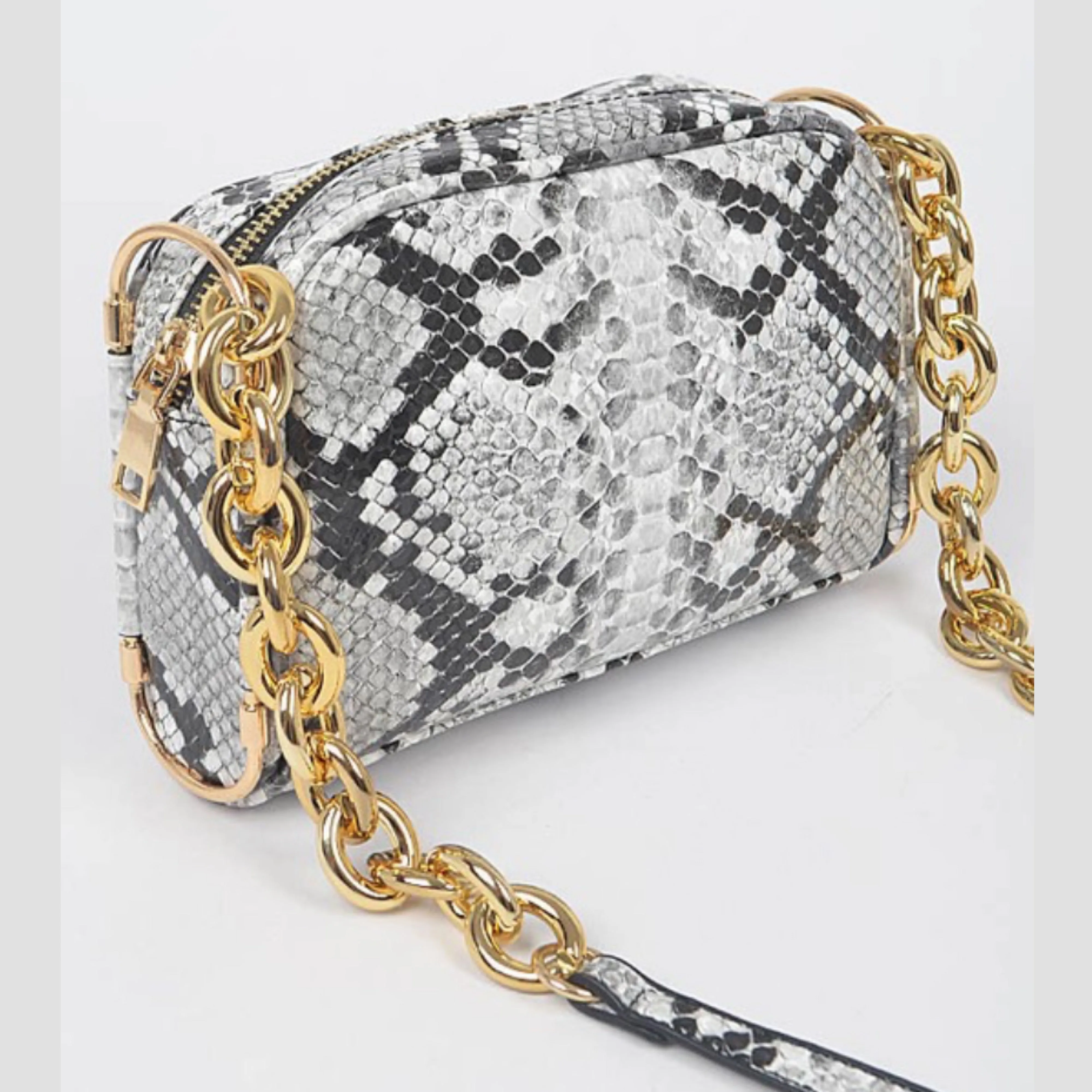 Snakeskin Crossbody Handbag