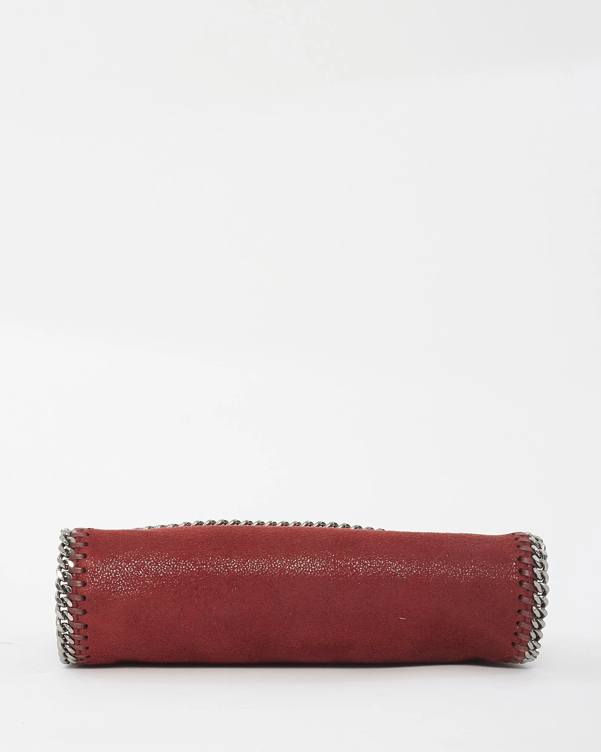 Stella McCartney Burgundy Suede Shaggy Deer Flap Chain Shoulder Bag