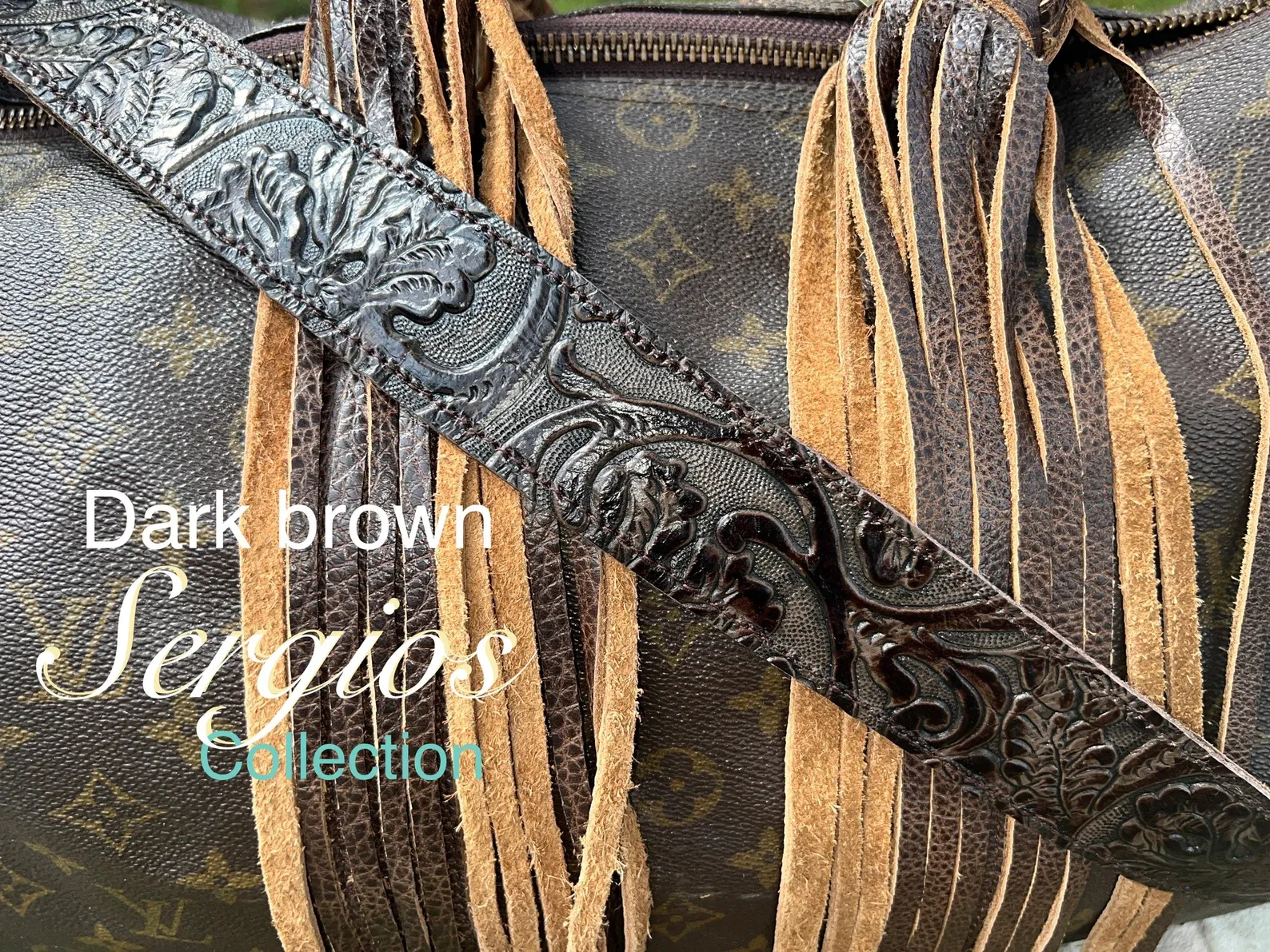 Straps for purses, handbags.All embossed genuine leather, custom up to 47” adjustable (standard)or any size required