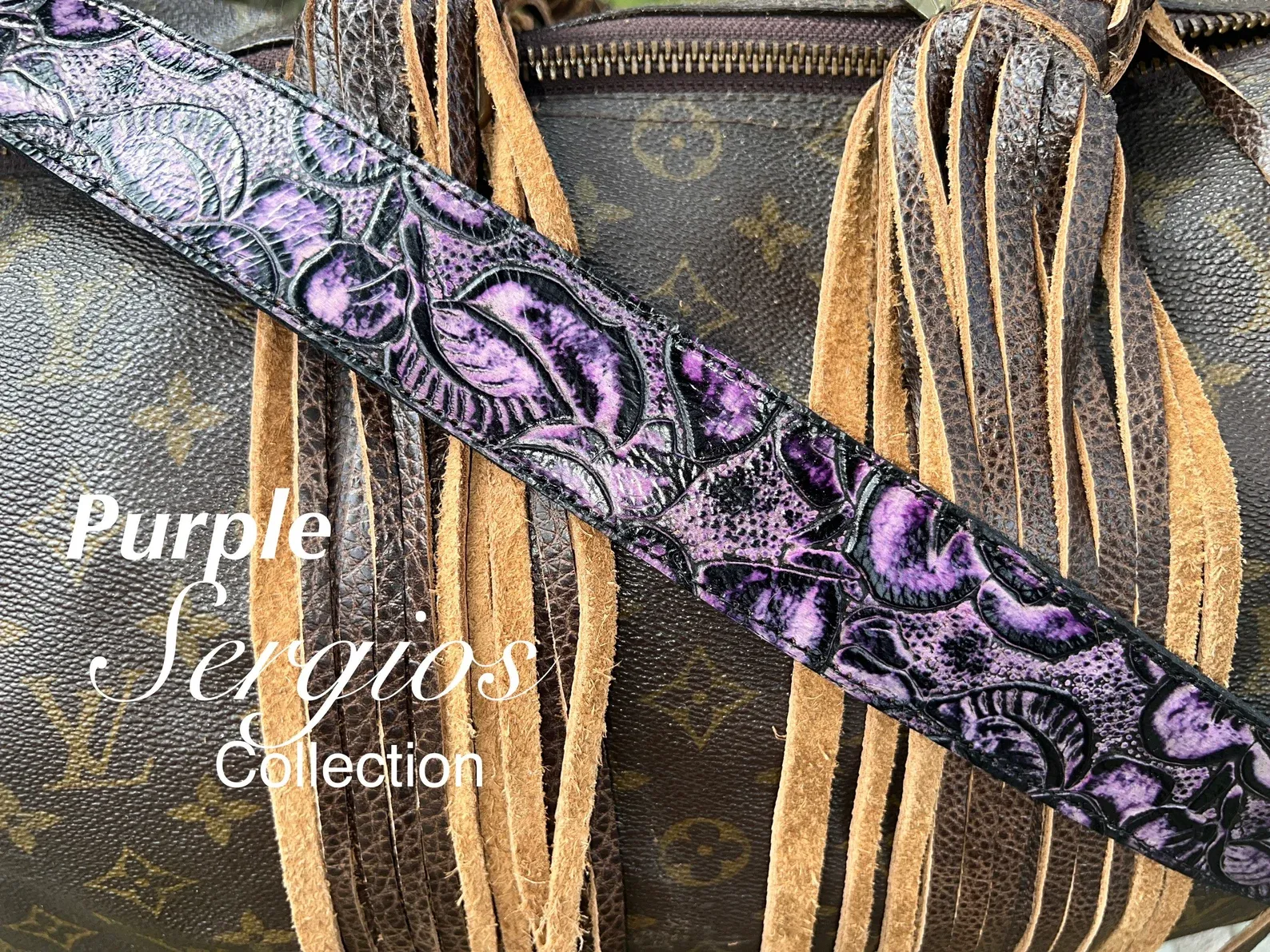Straps for purses, handbags.All embossed genuine leather, custom up to 47” adjustable (standard)or any size required