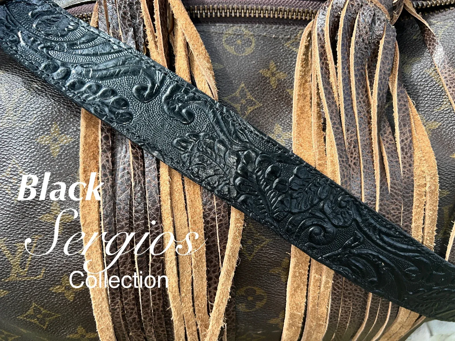 Straps for purses, handbags.All embossed genuine leather, custom up to 47” adjustable (standard)or any size required