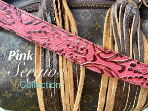 Straps for purses, handbags.All embossed genuine leather, custom up to 47” adjustable (standard)or any size required
