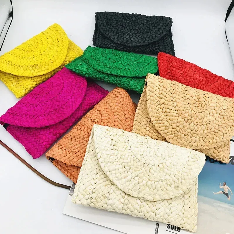 Straw Envelope Summer Bag