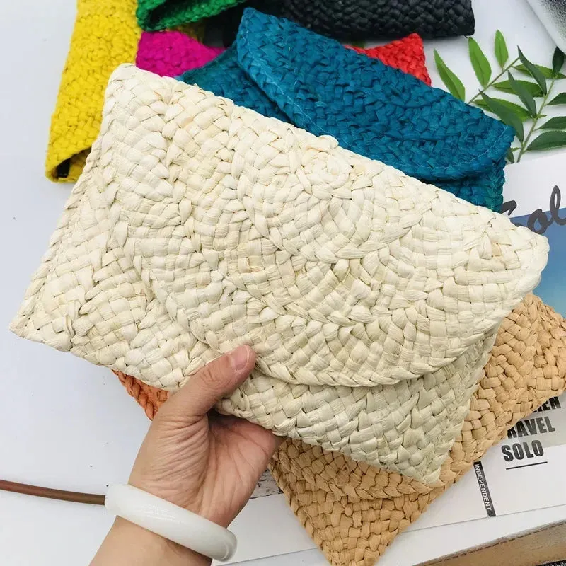 Straw Envelope Summer Bag