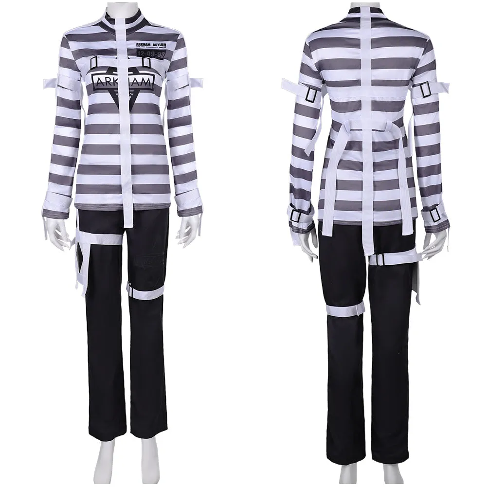Suicide Squad: Kill the Justice League Harley Quinn Prison Uniform Cosplay Costume Outfits Halloween Carnival Suit