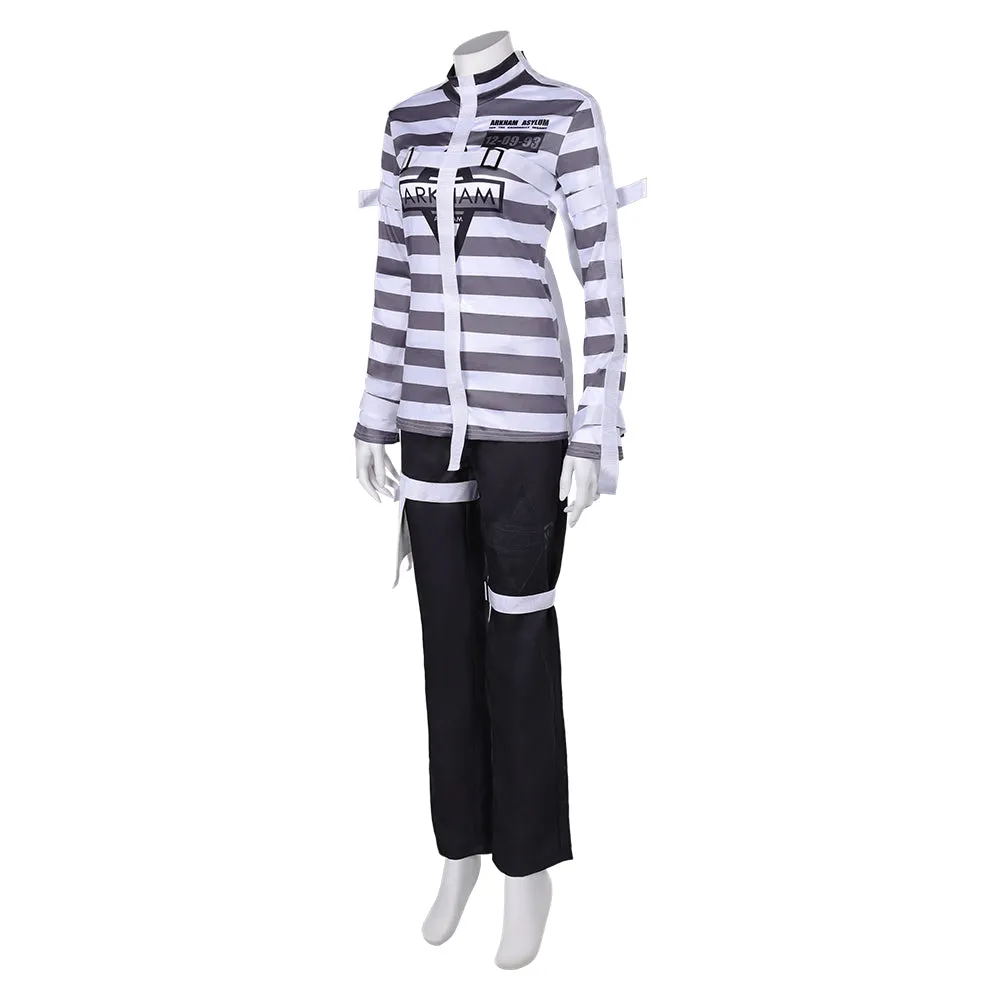 Suicide Squad: Kill the Justice League Harley Quinn Prison Uniform Cosplay Costume Outfits Halloween Carnival Suit