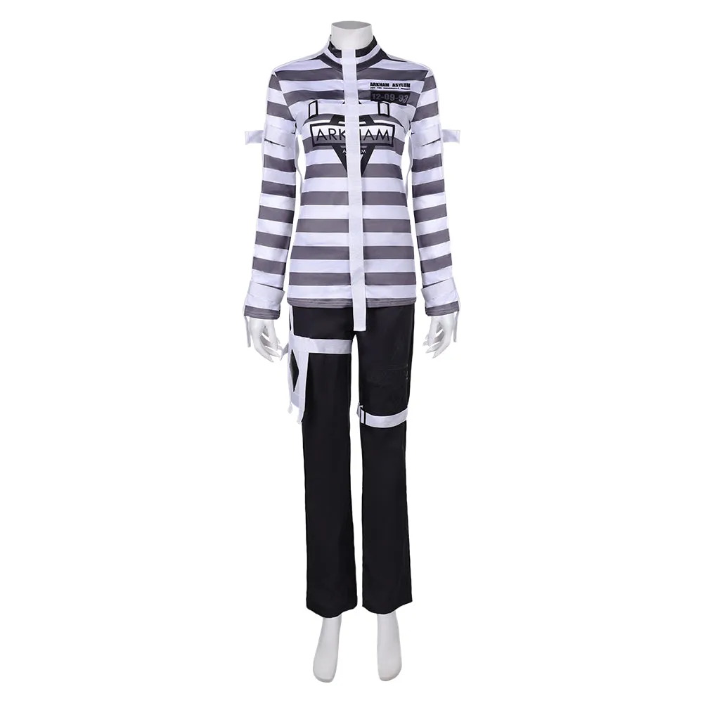 Suicide Squad: Kill the Justice League Harley Quinn Prison Uniform Cosplay Costume Outfits Halloween Carnival Suit