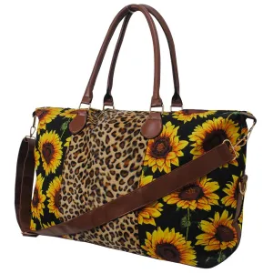 Sunflower Faux Fur Weekender Bag