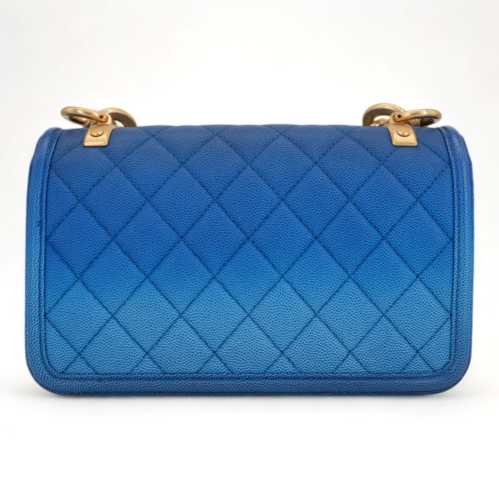 Sunset On The Sea Small Flap Bag in Blue Caviar