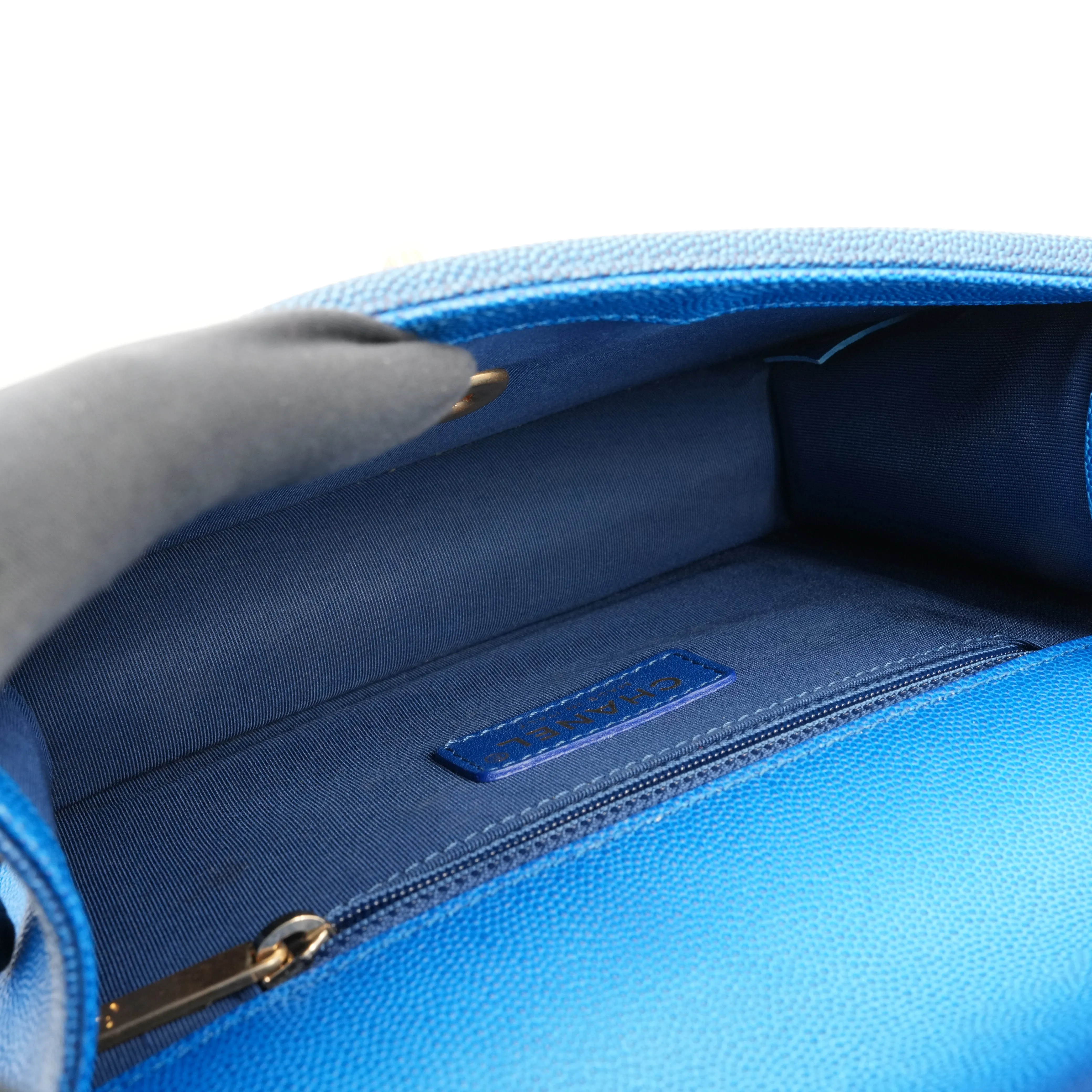 Sunset On The Sea Small Flap Bag in Blue Caviar