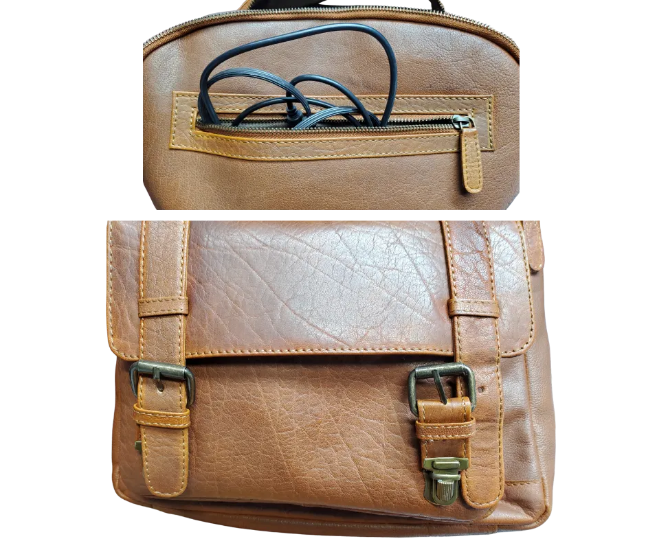 The Educator Leather Business Backpack Bag