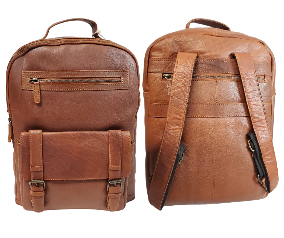 The Educator Leather Business Backpack Bag