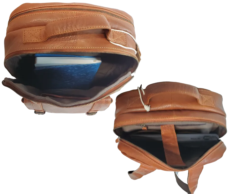 The Educator Leather Business Backpack Bag
