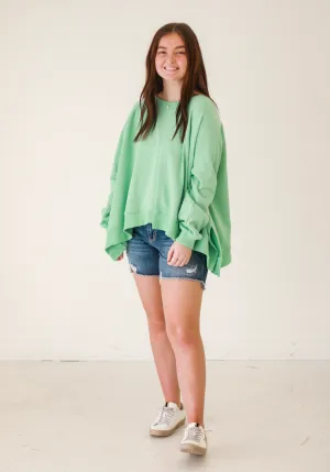 The Weekender Pullover in Seaphoam