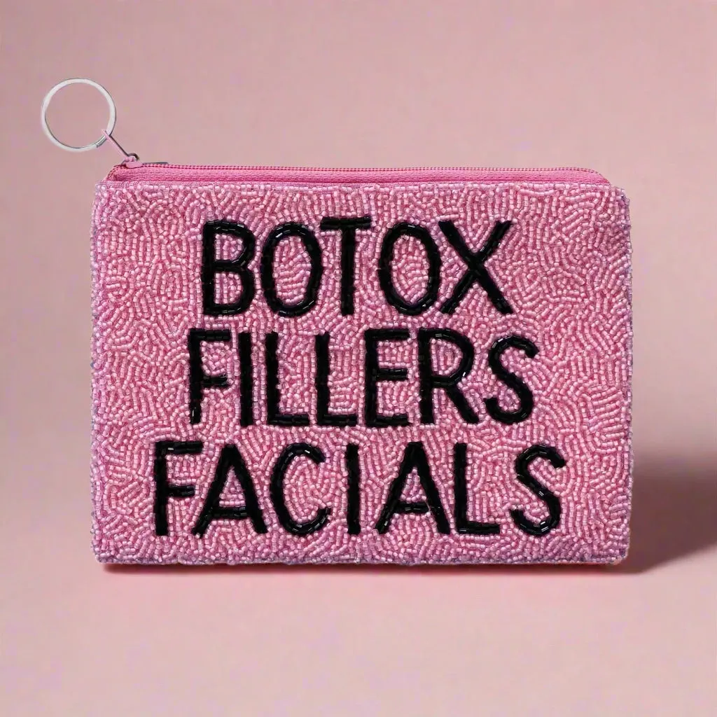 Tiana Designs Hand Beaded Botox Fillers Facials Coin Purse